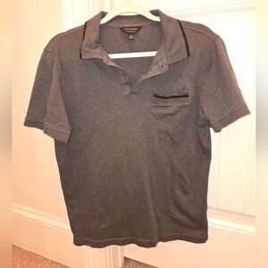 5/$40 GUC MENS BANANA REPUBLIC 🍌 GRAY POLO SHIRT SIZE SMALL